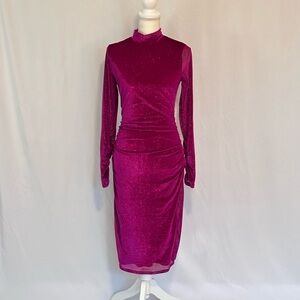 Express Purple Midi Dress